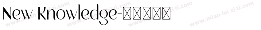 New Knowledge字体转换